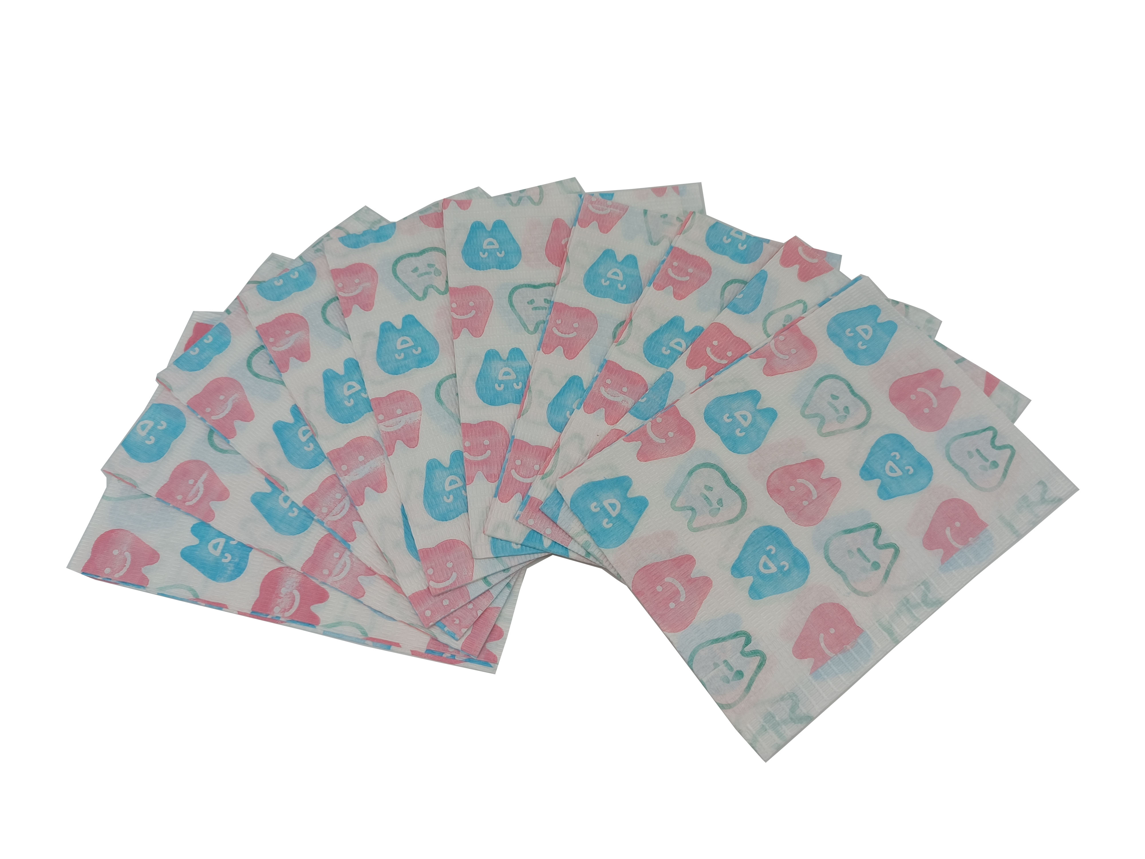 wholesale custom printed patient tattoo waterproof 3 ply 2py oink black disposable dental bib